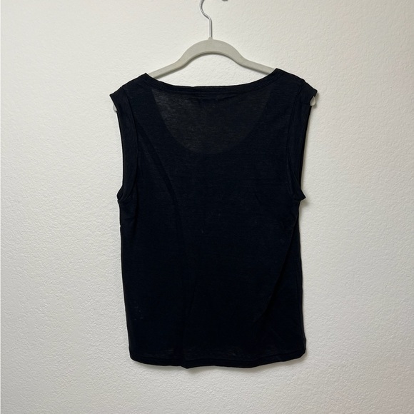 Banana Republic Linen Black Top/Tank - Picture 2 of 3